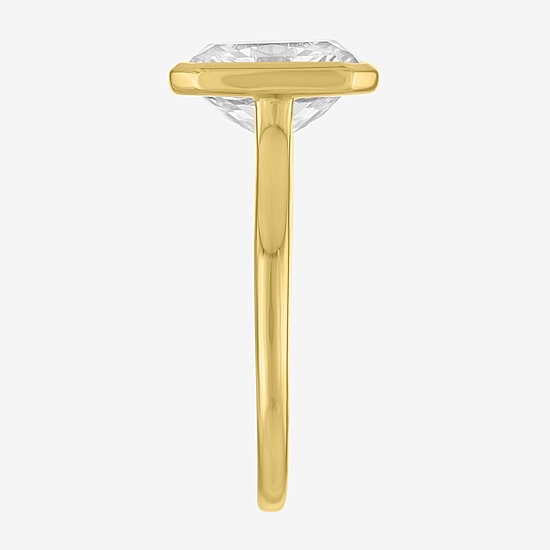 Bridal Addiction E-F / Vs1-Vs2 Womens 3 CT. T.W. Lab Grown White Diamond 14K Gold Rectangular Solitaire Engagement Ring