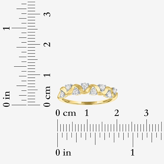 G-H / Si2-I1 Womens 3.5MM 1/4 CT. T.W. Lab Grown White Diamond 10K Gold Wedding Band