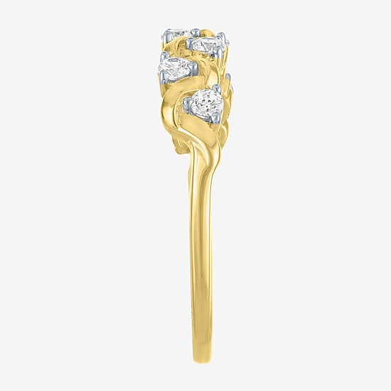 G-H / Si2-I1 Womens 3.5MM 1/4 CT. T.W. Lab Grown White Diamond 10K Gold Wedding Band