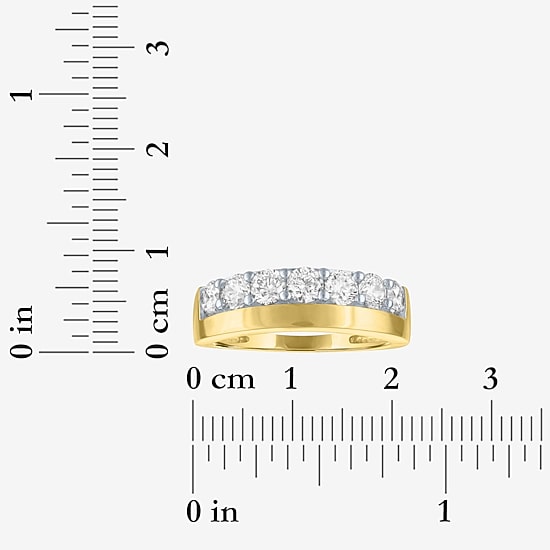 G-H / Si2-I1 Womens 6MM 1 CT. T.W. Lab Grown White Diamond 10K Gold Wedding Band