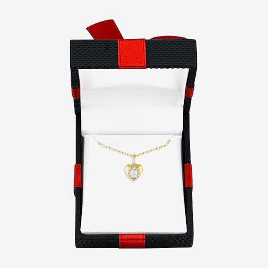 Yes, Please! (G-H / Si2-I1) Womens 1/5 CT. Lab Grown White Diamond Sterling Silver Heart Pendant