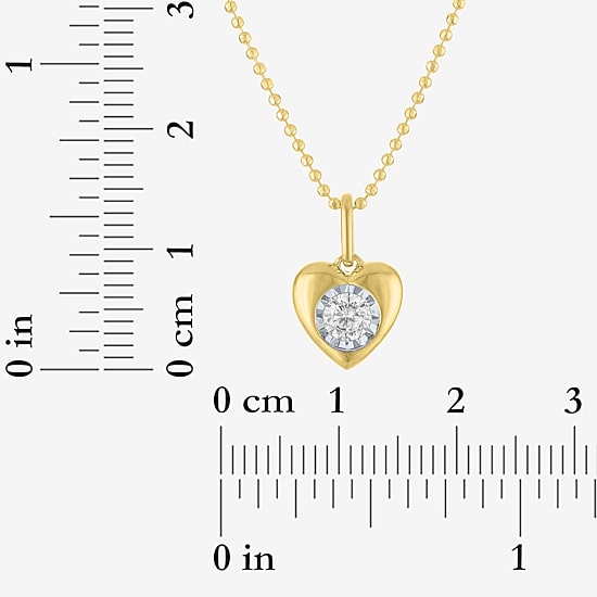 Yes, Please! (G-H / Si2-I1) Womens 1/5 CT. Lab Grown White Diamond Sterling Silver Heart Pendant