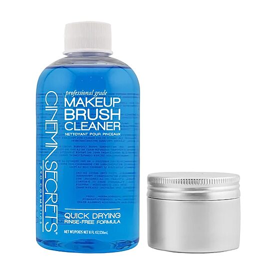 Cinema Secrets Original Blue Vanilla Makeup Brush Cleaner Pro Starter Kit, 8 fl oz (with tin)