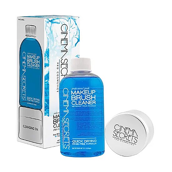 Cinema Secrets Original Blue Vanilla Makeup Brush Cleaner Pro Starter Kit, 8 fl oz (with tin)