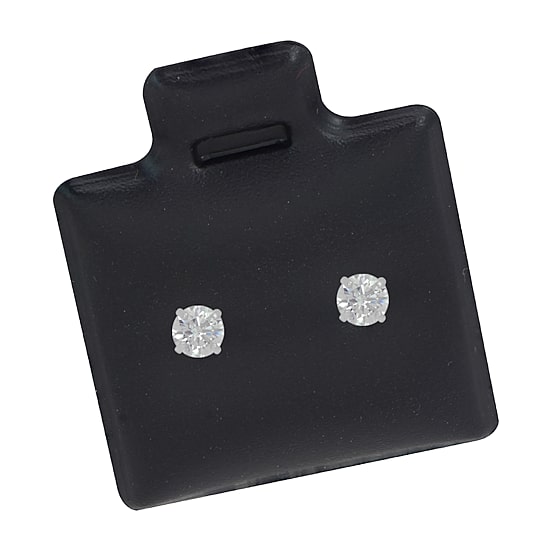 Cubic Zirconia 14K Gold 9mm Stud Earrings