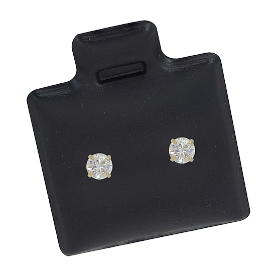 Cubic Zirconia 14K Gold 9mm Stud Earrings