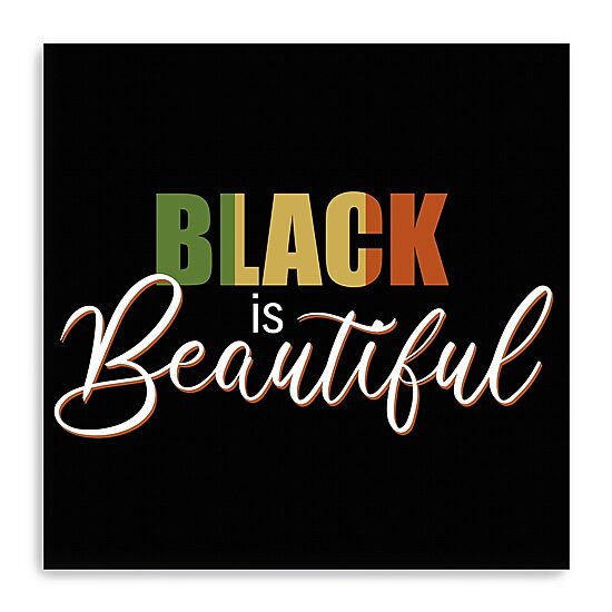 20X20 Black Is Beautiful Canvas Wall Art