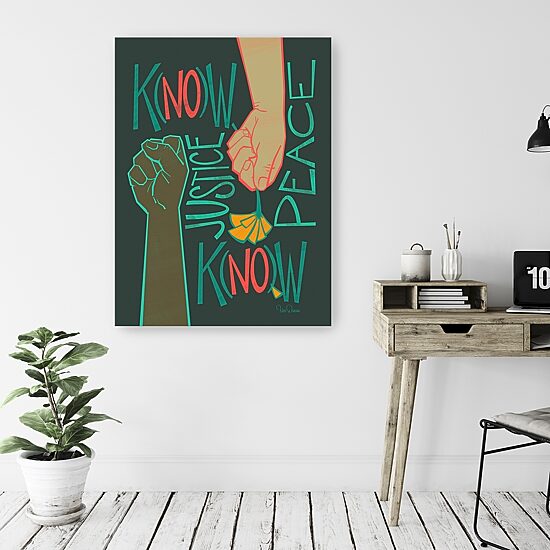 18X24 Know Justice Canvas Wall Art