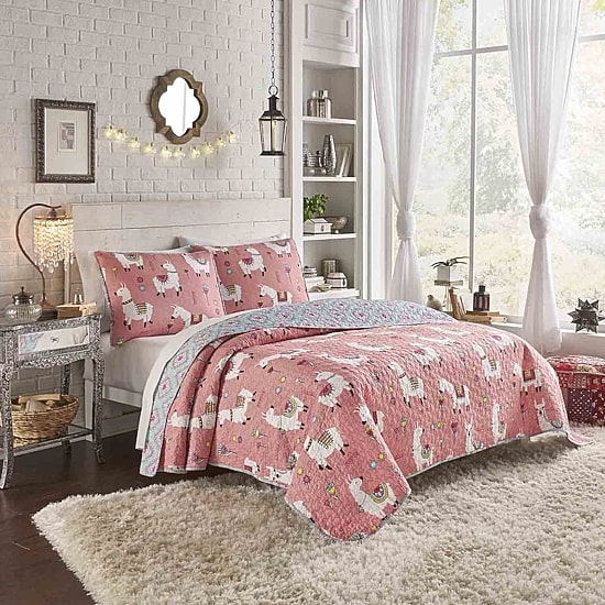 Vue Llama Drama Reversible Quilt Set