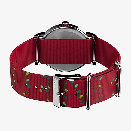 Timex Timex Peanuts Weekender Womens Red Strap Watch Tw2w80800jt Peanuts Womens Red Strap Watch Tw2w80800jt