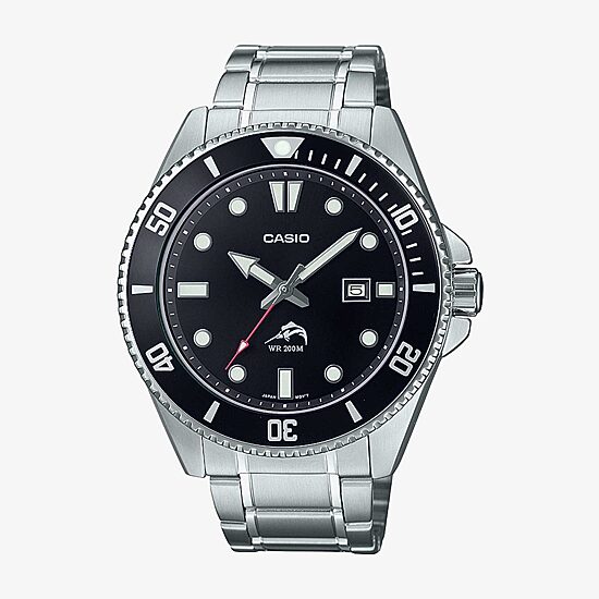 Casio Mens Silver Tone Stainless Steel Bracelet Watch Mdv-106dd-1a1vcf