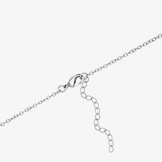 Sparkle Allure Womens Red Crystal 14K Gold Over Brass Pure Silver Over Brass Heart 16 Inch Pendant Necklace