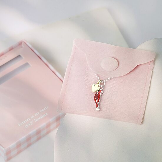 Sparkle Allure Womens Red Crystal 14K Gold Over Brass Pure Silver Over Brass Heart 16 Inch Pendant Necklace