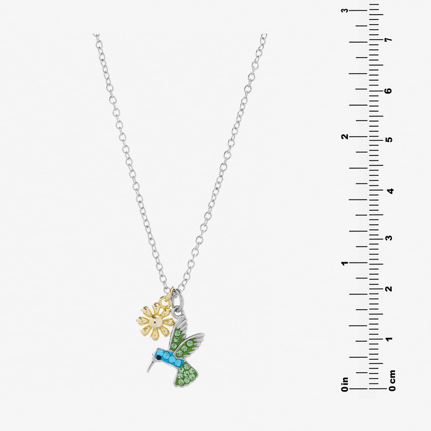 Sparkle Allure Womens Multi Color Crystal 14K Gold Over Brass Pure Silver Over Brass Flower 16 Inch Pendant Necklace