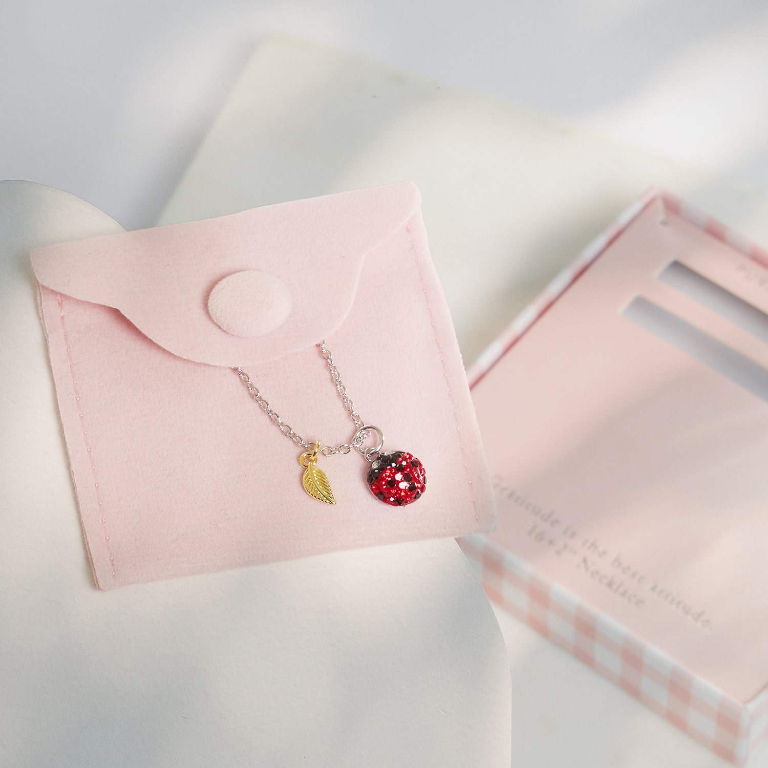 Sparkle Allure Ladybug Womens Multi Color Crystal 14K Gold Over Brass Pure Silver Over Brass 16 Inch Pendant Necklace