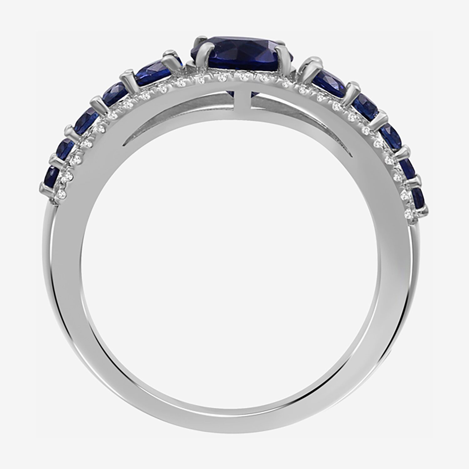 Womens Gemstone & 1/4 CT. T.W. Lab-Grown Diamond 10K Gold Cocktail Ring