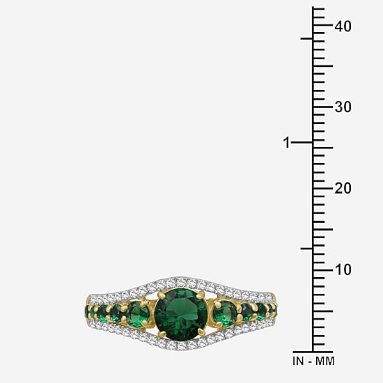 Womens Gemstone & 1/4 CT. T.W. Lab-Grown Diamond 10K Gold Cocktail Ring