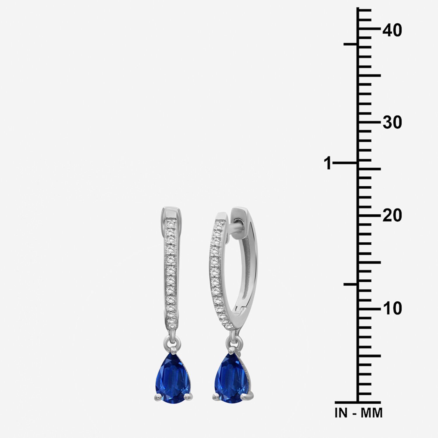 Womens Gemstone & 1/10 CT. T.W. Natural Diamond 10K Gold Pear Drop Earrings