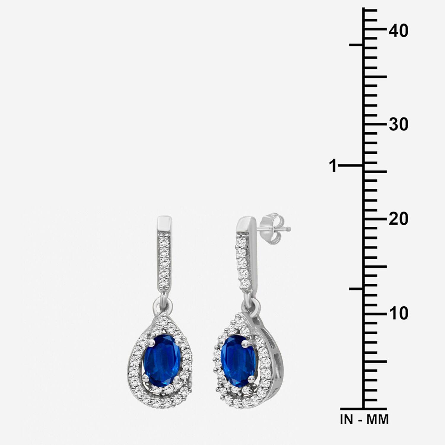 Womens Gemstone & 1/6 CT. T.W. Natural Diamond 10K Gold Oval Drop Earrings