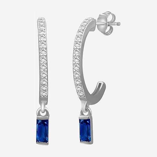 Womens Gemstone & 1/4 CT. T.W. Natural Diamond 10K Gold Drop Earrings