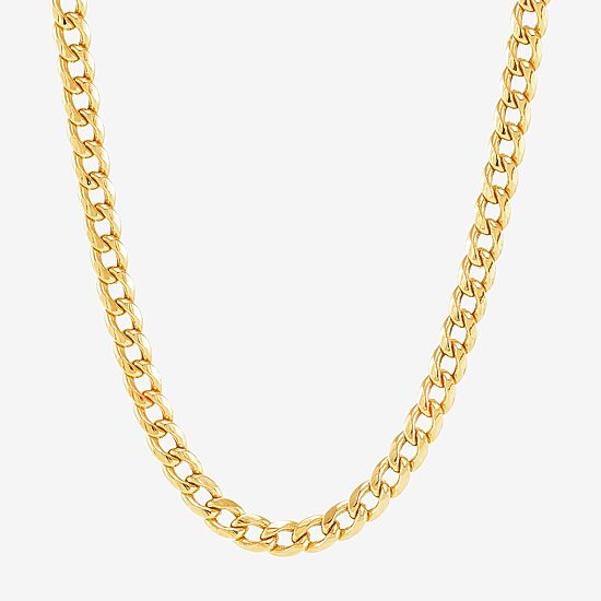 Made in Italy Unisex Adult 10K Gold 22 Inch Curb Chain Necklace
