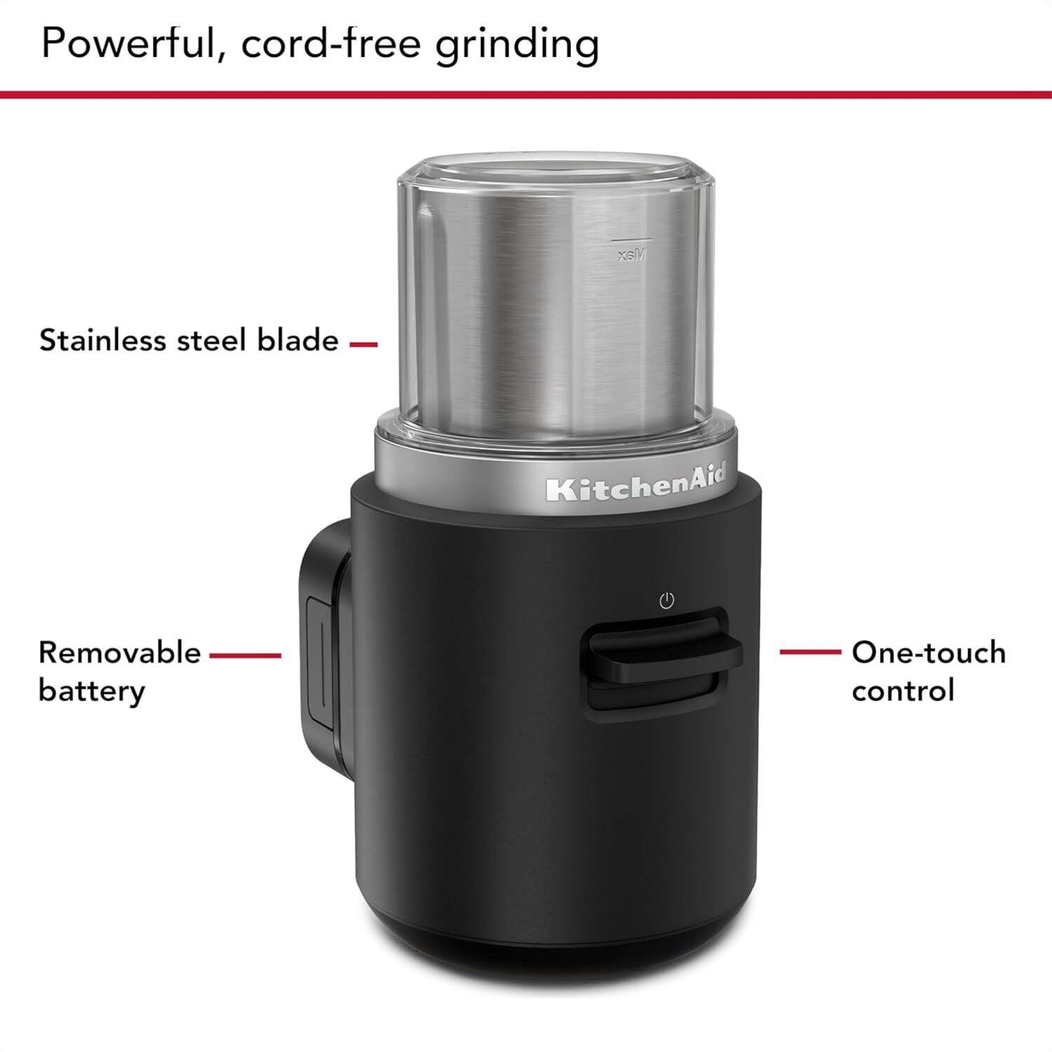 KitchenAid Cordless Blade Coffee Grinder with Battery