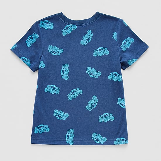 Okie Dokie Toddler & Little Boys Crew Neck Short Sleeve Regular Fit Graphic T-Shirt