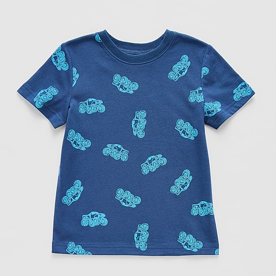 Okie Dokie Toddler & Little Boys Crew Neck Short Sleeve Regular Fit Graphic T-Shirt