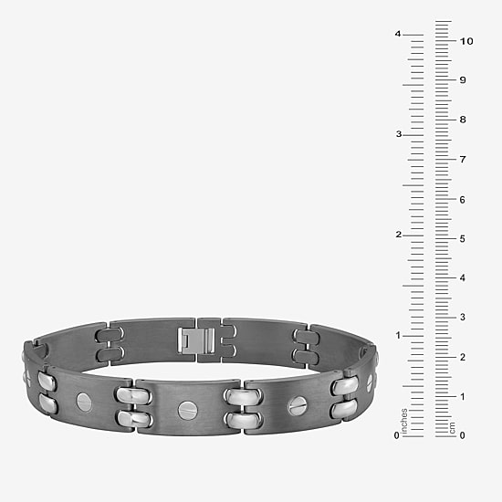 Limited Quantities! Mens Titanium Solid 10 Inch Link Bracelet