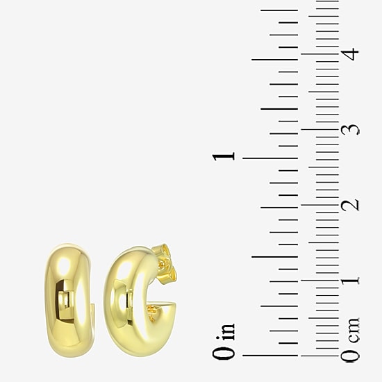 Gold Addiction Womens 10K Gold 16mm Hoop Earrings