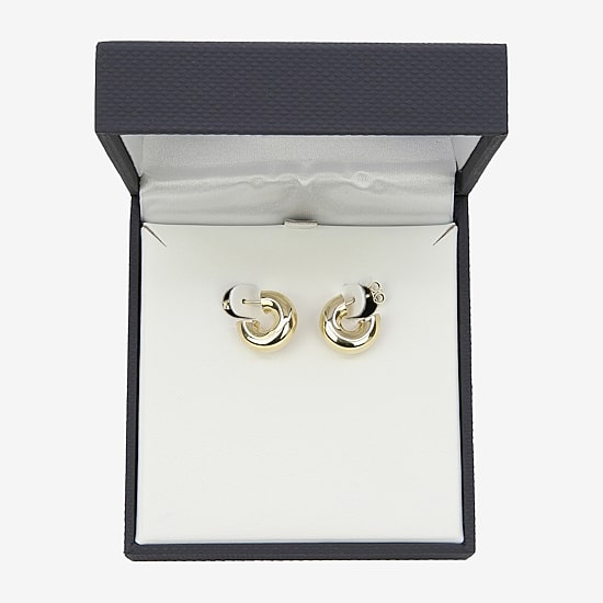 Gold Addiction Womens 10K Gold 16mm Hoop Earrings