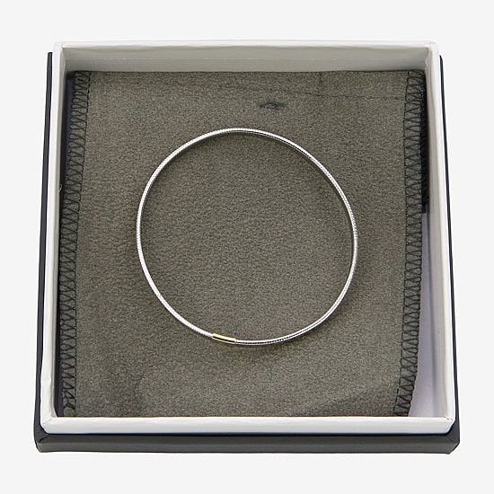 Made in Italy Womens 10K Two Tone Gold Stretch Bracelet