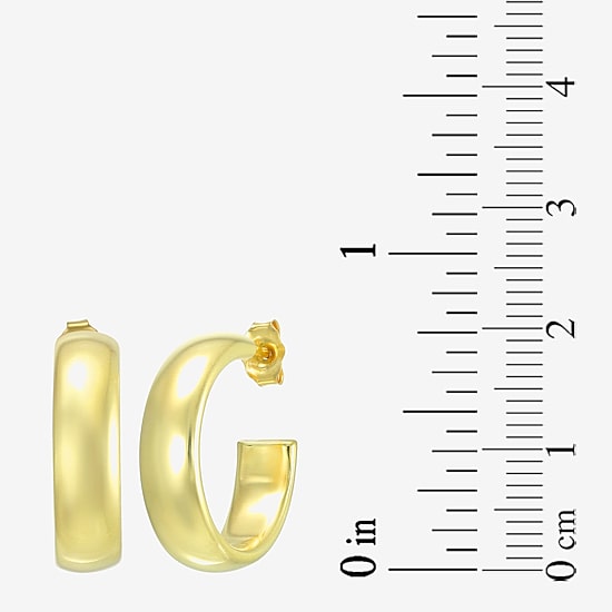 Womens 10K Gold 20mm Round Hoop Earrings