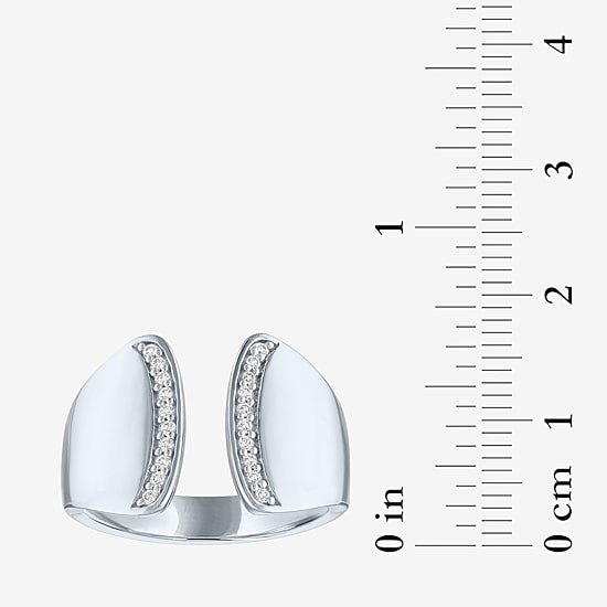 Diamond Addiction (G-H / Si2-I1) Womens 1/10 CT. T.W. Lab Grown White Diamond Sterling Silver Cocktail Ring