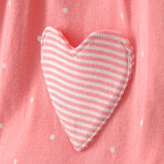 Carter's Baby Girls Short Sleeve Hearts Romper