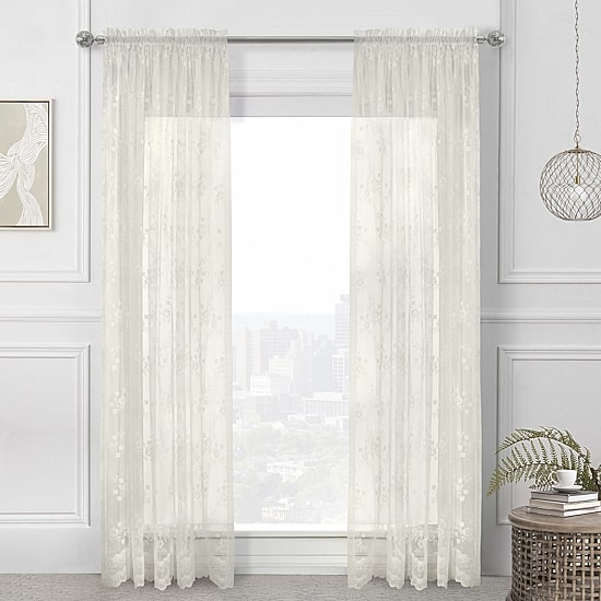 Habitat Mona Lisa Rod Pocket Sheer Single Curtain Panel