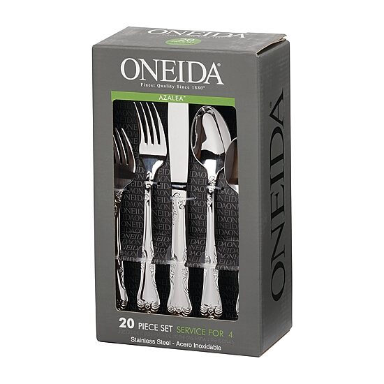 Oneida Azalea 18/0 Stainless Steel 20-pc. Flatware Set