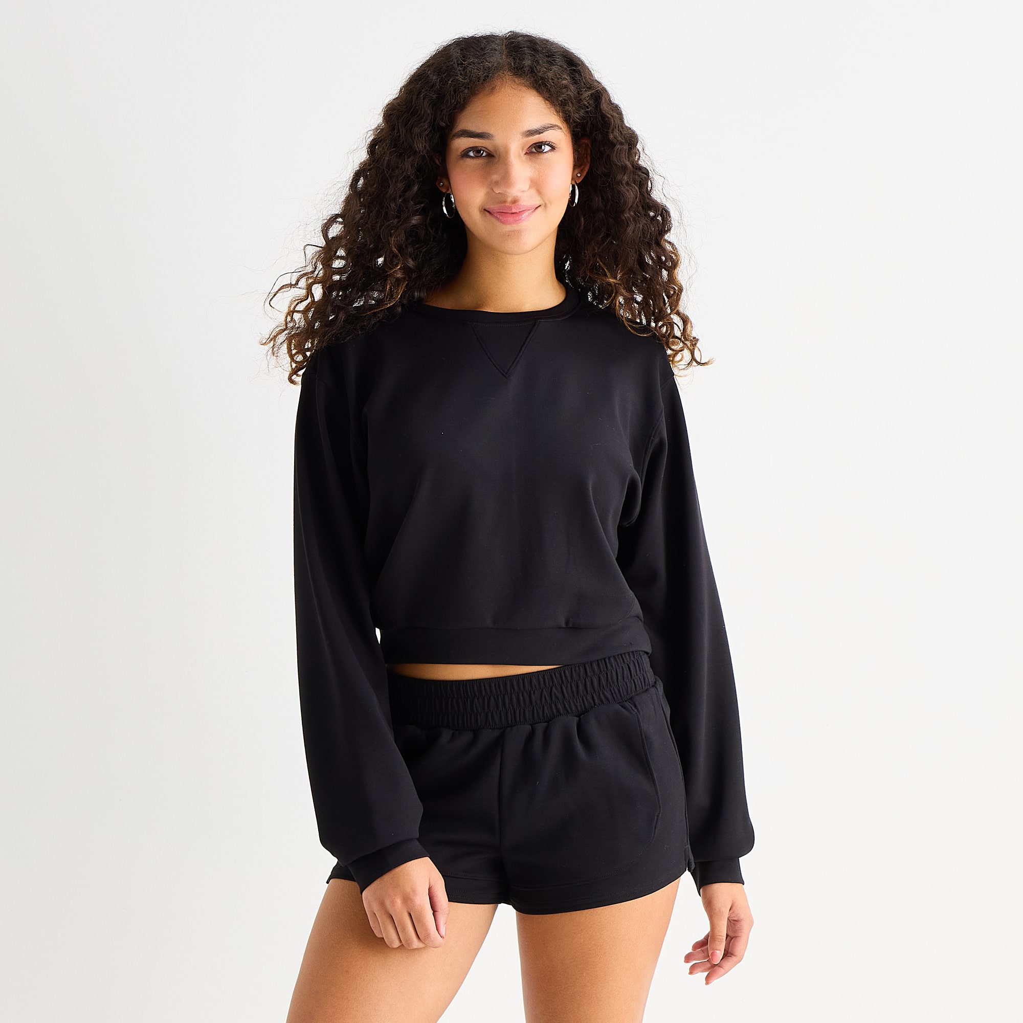 Arizona Womens Juniors Round Neck Long Sleeve Sweatshirt