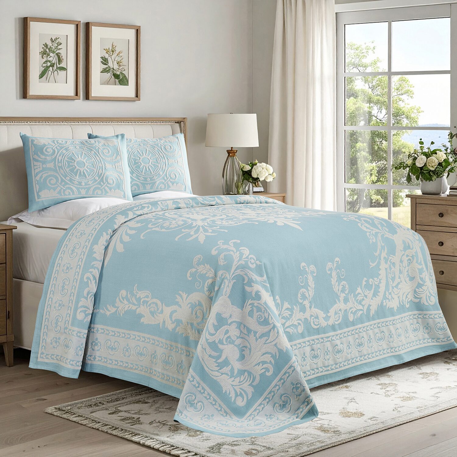 SUPERIOR® Adalie Medallion Cotton Poly Reversible Jacquard Bedspread