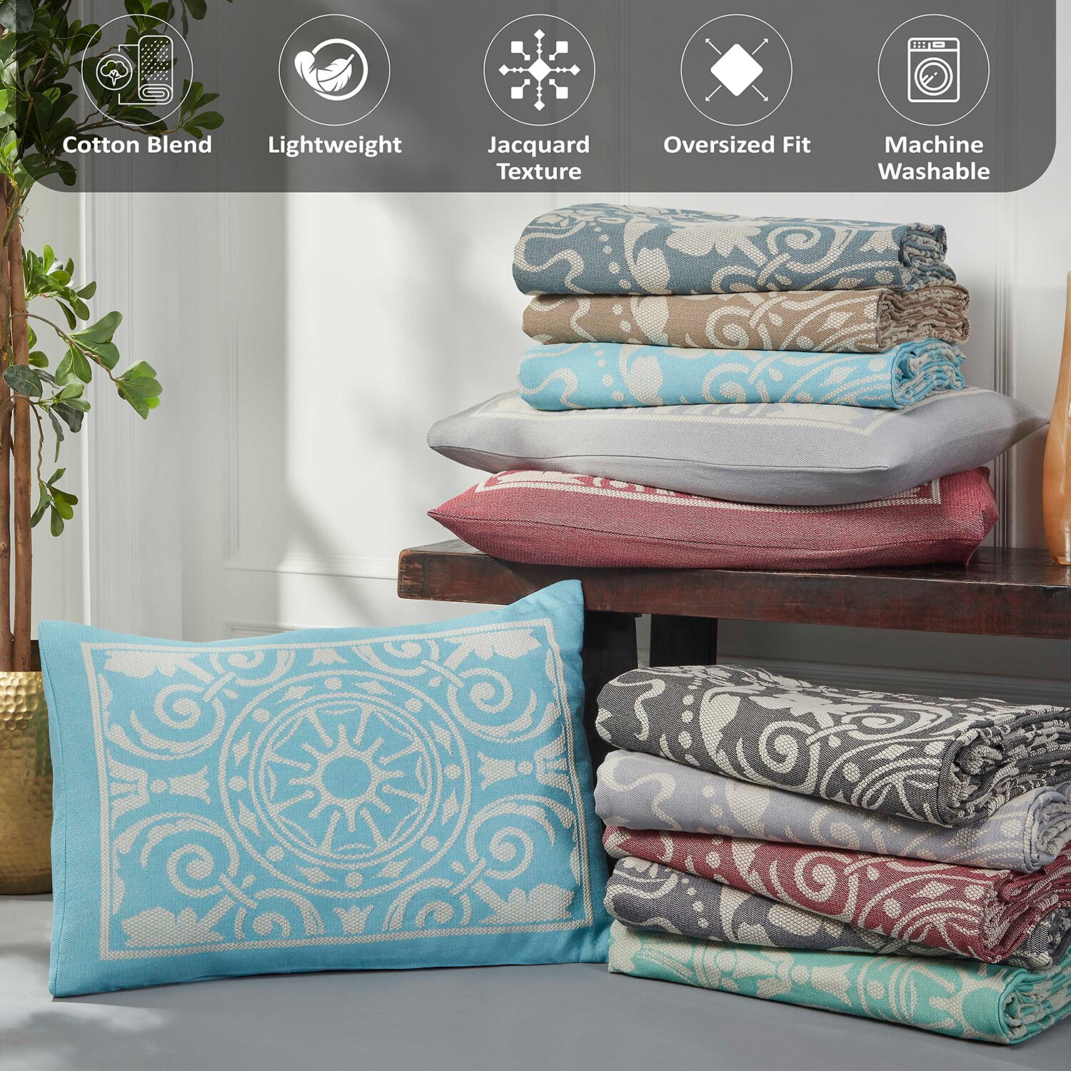 SUPERIOR® Adalie Medallion Cotton Poly Reversible Jacquard Bedspread