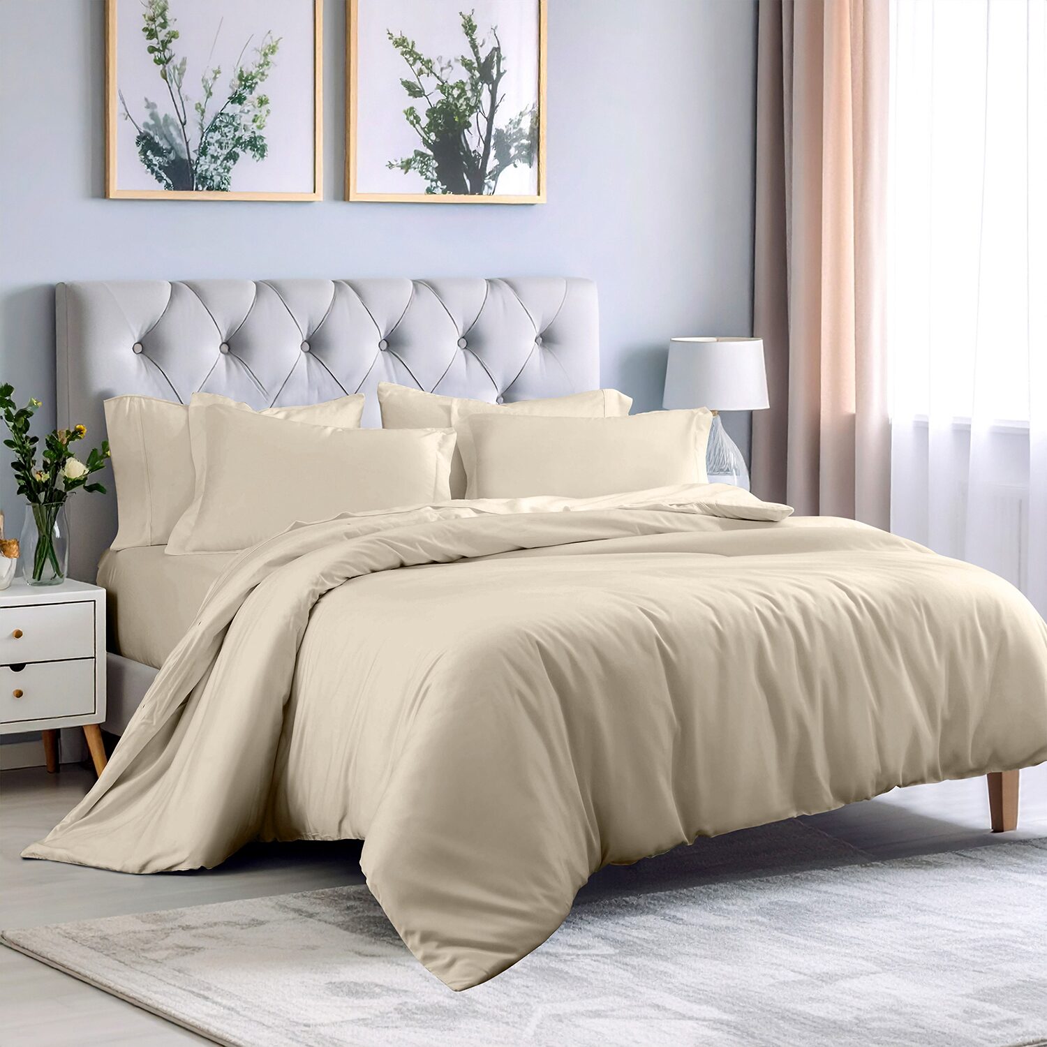 SUPERIOR® Rayon From Bamboo 300tc Cooling Silky Hypoallergenic Reversible Duvet Cover