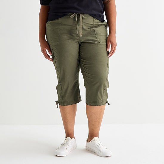 St. John's Bay Womens Plus Skinny Capri Pant