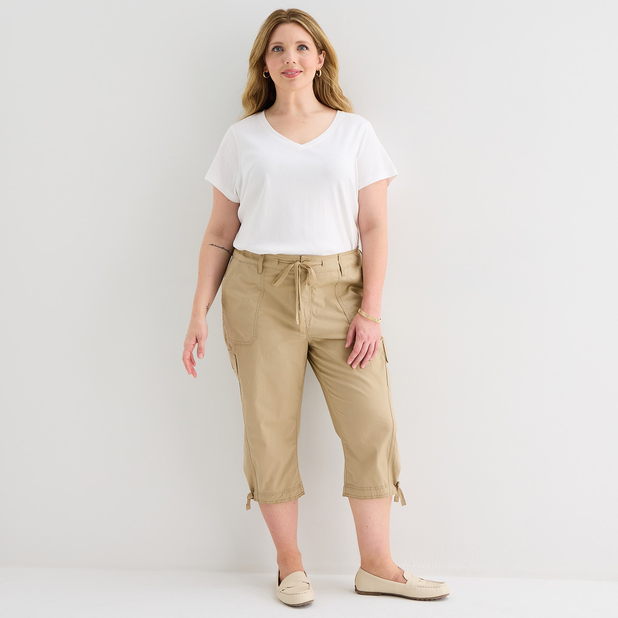 St. John's Bay Womens Plus Skinny Capri Pant