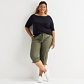 St. John's Bay Womens Plus Skinny Capri Pant