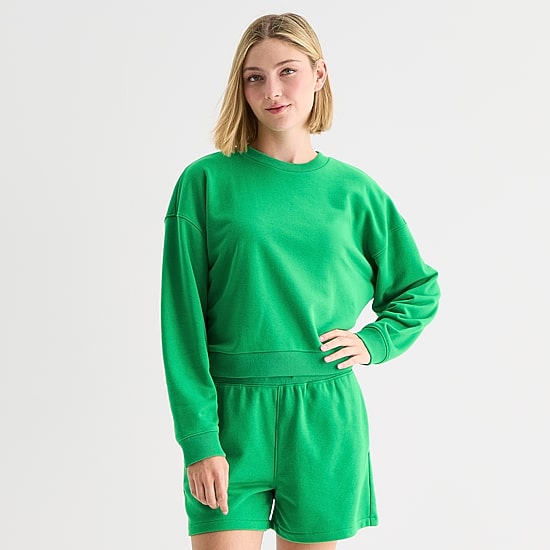 Xersion Womens Crew Neck Long Sleeve Sweatshirt