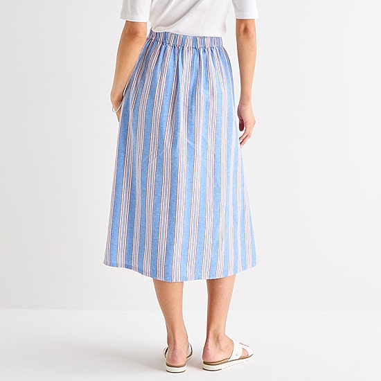 St. John's Bay Womens Midi A-Line Skirt