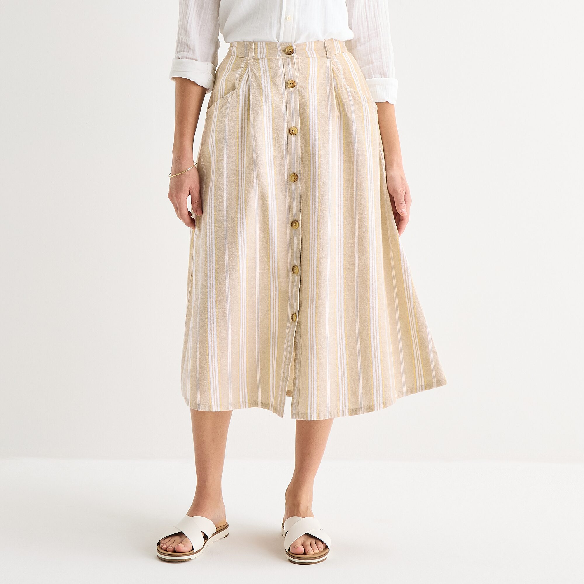 St. John's Bay Womens Midi A-Line Skirt