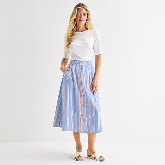 St. John's Bay Womens Midi A-Line Skirt