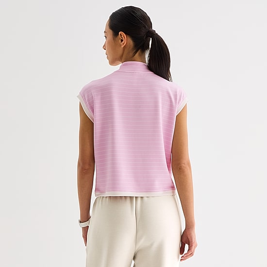 Stylus Womens Sleeveless Mock Neck Top