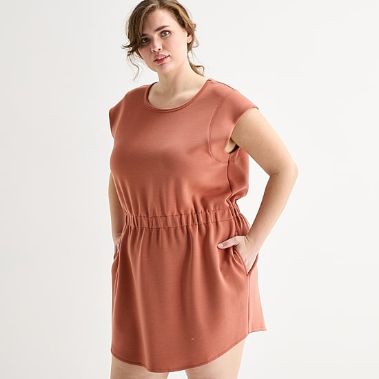 Stylus Womens Plus Short Sleeve T-Shirt Dress
